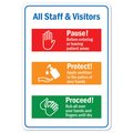 Signmission Safety Sign, OSHA Notice, 7" Height, All Staff & Visitors OS-NS-D-710-25565